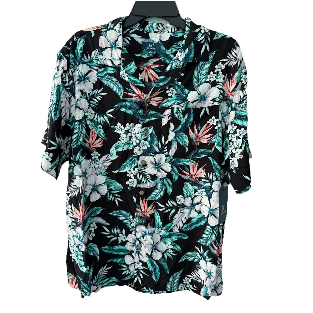 hawaiian shirt for men size large. Button Up Collared Short Sleeve‎
